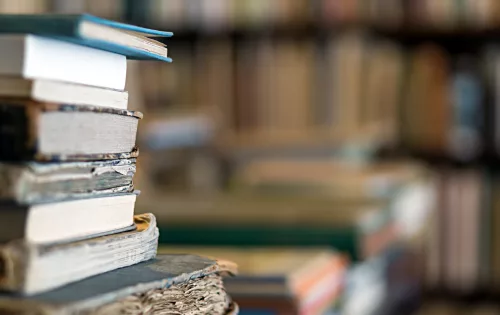 livros para o vestilar em cima da mesa